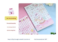 Carnet A5 Linexbook Car Line à motifs mignons, papeterie souple pour étudiants, cahier d'exercices, bloc-notes public, vente en gros, couverture rigide légère