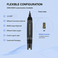 Sonde pH industrielle 3/4NPT pour le traitement des eaux usées avec compensation de température en option