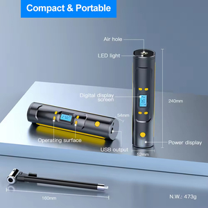 휴대용 전기 자전거 펌프 고압 디지털 미니 펌프 에어 타이어 자전거 액세서리 충전식 사이클 용 타이어 팽창기 - Product Image 2