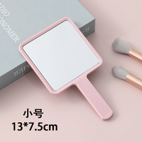 Miroir compact carré personnalisé avec logo, petit miroir de voyage en plastique, design moderne, DIY, à suspendre, miroir de vanité à marque privée