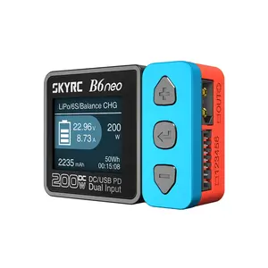 SkyRC B6neo B6 Neo akıllı şarj cihazı DC 200W PD 80W 10A LiPo pil şarj dengeleyici çok fonksiyonlu yaşam NiMH pil şarj cihazı