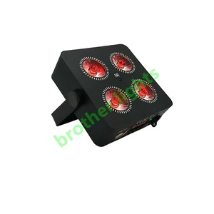 Factory Price 4pc 12 W RGBWA+UV LED Wireless Remote Control <b>Battery</b> <b>Operated</b> Lamps Stage Light for Disco Stage - Product Image 5