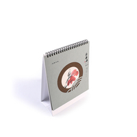 Calendrier de bureau hebdomadaire perforé à spirale métallique, impression couleur personnalisée, 365 jours, planificateur de table promotionnel