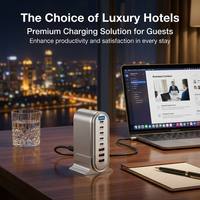 Station de charge rapide GaN³ personnalisée avec logo OEM, concentrateur de charge multi-ports PD QC 240W 268W 320W 440W 500W 600W avec affichage numérique de la puissance