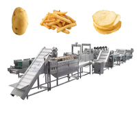 Ligne de production de frites de pommes de terre à haute capacité, ligne de production de frites entièrement automatique à vendre