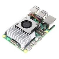 Bssy Nouveau Raspberry Pi 5 Modèle 8 Go de RAM BCM2712 Ordinateur Linux Kits de développement de carte mère USB-C Boîtier acrylique transparent noir