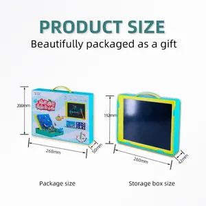 2 In 1 Portable Multifunctional 11 Inch Multicolor Doodle Pad Whiteboard Magnetic Puzzle LCD Kids Writing Tablet Set