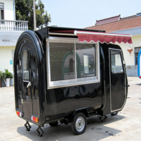 Chariot de nourriture mobile commercial adapté au café, à la crème glacée, aux hot-dogs et aux hamburgers