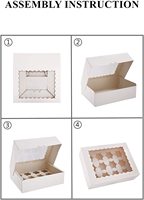 Boîte de présentation pour gâteaux en carton blanc avec insert pour muffins, boîte à dragées pour mariage, boîte à donuts