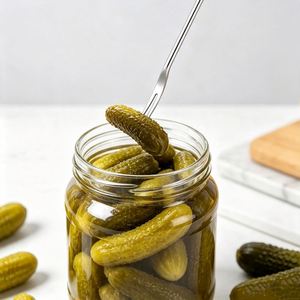 Fourchette à fruits réutilisable en acier inoxydable 304 à long manche, idéale pour servir et préparer des olives et des cornichons, ustensile de cuisine - Product Image 4
