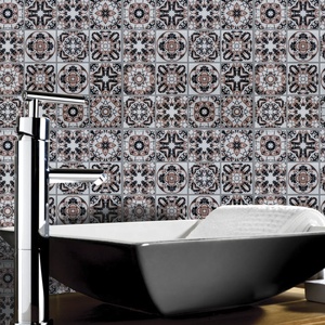 Adesivi per piastrelle da parete marocchini carta da parati a buccia e stick adesivi <span class=keywords><strong>floreali</strong></span> vintage per la decorazione domestica - Product Image 5