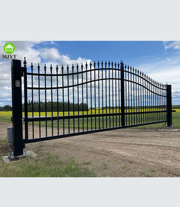 Puerta Foshan, puerta de la empresa, diseño superior, Puerta de Hierro dorado wroug de lujo, Villa, castillo señorial, entrada exterior, puertas eléctricas - Product Image 1