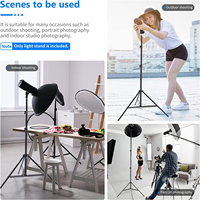 Trépied LED de 2,1 m pour photographie, support de lumière annulaire pour TikTok Live, trépied pour équipement photographique