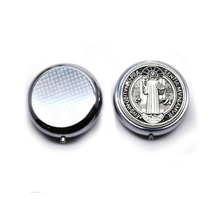 6*6*2cm Catholique Religieux Saint Benoît Boîte Cadeau pour Chapelet Chaîne Collier Emballage - Product Image 2