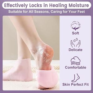 Fabricants de chaussettes en silicone pour soins des pieds, gel hydratant pour les pieds, soin des talons, pour femmes, 2026 - Product Image 5