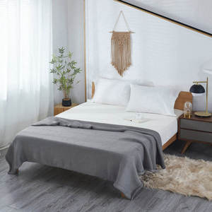 Mantas gruesas y suaves de bambú de alta calidad, mantas de algodón de tamaño doble, manta ponderada de punto grueso para adultos - Product Image 1