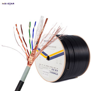 Kustom Pabrik Cat5e Stp kabel luar ruangan 4pr 24awg <span class=keywords><strong>Sftp</strong></span> Cca luar ruangan Cat5e <span class=keywords><strong>Sftp</strong></span> kabel jaringan - Product Image 2