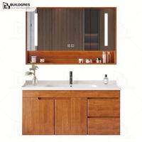 Buildgres-Meuble-lavabo élégant de 32 pouces en MDF pour salle de bain