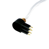 Connecteur plat mâle 7 broches en acier inoxydable haute tension, étanche IP68, pour applications aérospatiales et sous-marines, compatible Subconn, personnalisable