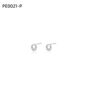 Boucles d'oreilles à la mode avec clous en zircone PE0021 pour femmes, bijoux de haute qualité - Product Image 1