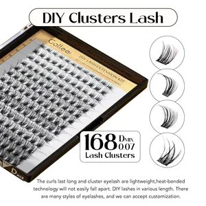 Gollee Cluster Lashes Segment DIY Lash Extension Kit Pre-Cut Segment Cluster Bond And Seal Eyelashes Lash Extensions Kit