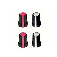 Bouton de potentiomètre personnalisé CNC à axe cannelé de 6 mm - Capuchon de volume coloré en plastique et aluminium pour potentiomètre de 6 mm, boutons d'axe