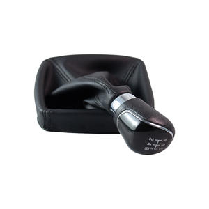 Poignée de levier de vitesses Ford Mondeo Mk4, cache-poussière en cuir, manuelle, 5 ou 6 vitesses, ergonomique, noir argenté - Product Image 2