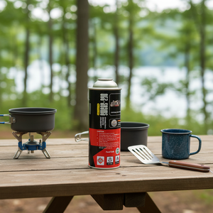 Prix usine Logo personnalisé 220g fer blanc butane gaz cartouche aérosol métal cartouche voyage voiture chimique <span class=keywords><strong>Longbang</strong></span> LB23 revêtement UV - Product Image 1