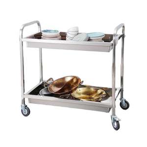 लॉक करने योग्य पहियों और ट्रे के साथ अपना खुद का स्टेनलेस स्टील रेस्तरां वितरण कार्ट बनाएं - Product Image 1