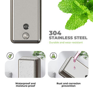 Distributeur de savon vertical en acier inoxydable FANDA, fabrication taïwanaise, 40 oz, finition brossée, design mural, écologique, pour usage commercial - Product Image 5