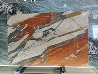 Dalles de marbre Calacatta Orange Quartzite Breche Fantastique Phoenix, luxueuses et naturelles, modernes et polies, pour plan de travail de cuisine, sol et mur