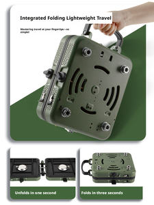 Réchaud à <span class=keywords><strong>gaz</strong></span> portable pliable pour pique-nique en plein air, réchaud à <span class=keywords><strong>gaz</strong></span> double tête, réchaud à fondue portable, réchaud à feu puissant coupe-vent - Product Image 5