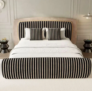 <span class=keywords><strong>Lit</strong></span> rembourré en tissu minimaliste de style italien avec couleurs mélangées et personnalisation de haute qualité - Product Image 2