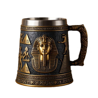 Nouvelle tasse à bière égyptienne Sphinx de 600 ml, MAA23, tasse en acier inoxydable Pyramide Pharaon