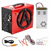 Compresseur d'air haute pression portable AIRMEGA sans huile 4500Psi 300Bar 12V avec adaptateur secteur intégré, ventilateur et arrêt automatique pour la plongée