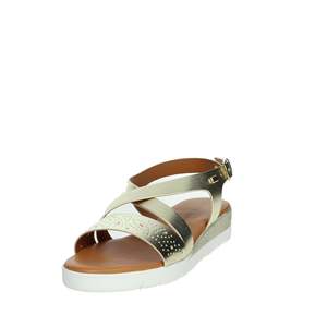 Sandali bassi con plateau in vera pelle traspirante da donna Valleverde 24200 Calzature estive piatte bianche - Product Image 6