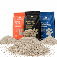 Litière pour chat naturelle à base de bentonite de sodium, écologique, biodégradable, avec charbon actif, faible teneur en poussière, agglomération rapide, contrôle puissant des odeurs, mélangée