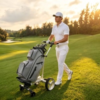 Chariot de golf intelligent de première classe, compact, G1, 5 roues, avec batterie amovible, rangement facile, chariot de golf, caddy de golf