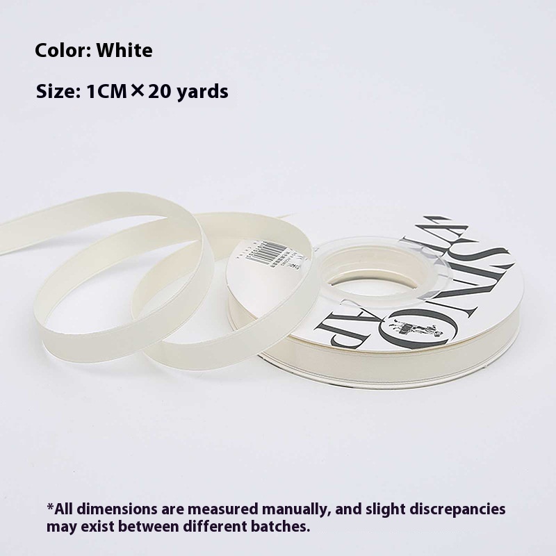 1CM Double-Sided High-End Satin Ribbon Eco-Friendly Matte Milk Silk Floral Bouquet Bow for Gift Flower Packaging Gift Wrapping