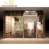 Présentoir cosmétique de style campagnard, comptoir de présentation pour produits de beauté et soins de la peau, vitrine de présentation de cosmétiques