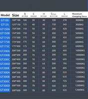 HLTNC Étau de précision pneumatique à mâchoires plates GT100A de 4/5/6/7/8 pouces pour machine CNC