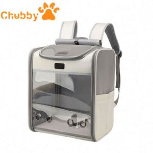 Sac de transport pliable et pratique pour animaux de compagnie, sac à dos respirant pour chat, personnalisable en couleur, pour extérieur et porté sur les épaules - Product Image 1