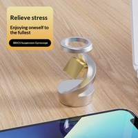 Gyroscope lévitant en métal à double anneau, Fidget Spinner avec contrepoids géométrique, Jouet de décompression cinétique pour adulte, EDC Fidget RTS Personnalisé