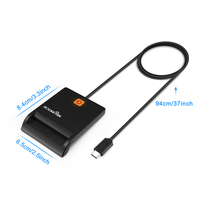Lecteur-graveur de cartes de crédit mobile portable et mince, lecteur de cartes SIM USB mini, lecteur de cartes Visa