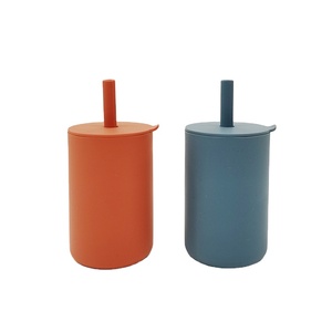 <span class=keywords><strong>Tasse</strong></span> de paille en Silicone sans BPA pour enfants <span class=keywords><strong>6</strong></span> <span class=keywords><strong>mois</strong></span> Biberon résistant à la poignée <span class=keywords><strong>Apprentissage</strong></span> scellé aux gouttes Bouteilles <span class=keywords><strong>d</strong></span>'eau droites - Product Image 1