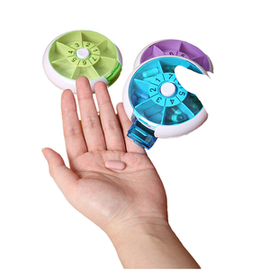 Round Press-Type Rotary Plastic 7-Day Pill Box with Medicine Storage <b>Container</b> <b>for</b> <b>Tablets</b>/ - Product Image 4