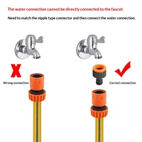 Raccord universel pour robinet de jardin, connecteur d'eau domestique, tuyaux en PE, adaptateur 1/2 pouce 3/4 pouce, installation facile, extension personnalisée