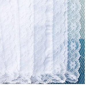 Mouchoir blanc en coton pur de 25cm avec bord en dentelle délicate, doux et respirant, <span class=keywords><strong>petits</strong></span> accessoires élégants pour cadeaux de mariage - Product Image 3