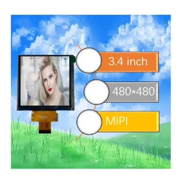 3.4 Inch Tft Lcd 480*480 Display Mipi Interface Display Lcd-Scherm Custom Lcd-Scherm