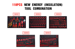 SHINELY Juego de Herramientas Aisladas para Electricista de 1000V, 118 Piezas, Caja de Herramientas de 7 Capas, Personalizable OEM, Juego de Herramientas Manuales VDE - Product Image 6